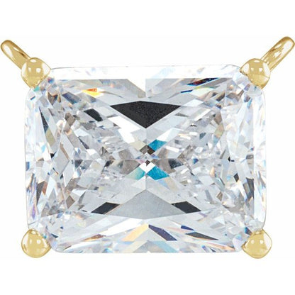 14K Yellow 1/3 CT Lab-Grown Necklace Center