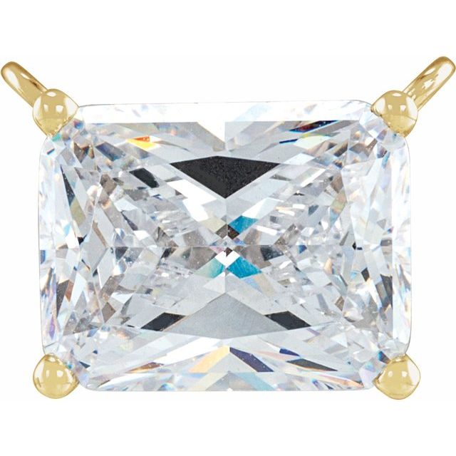 14K Yellow 1/3 CT Lab-Grown Necklace Center