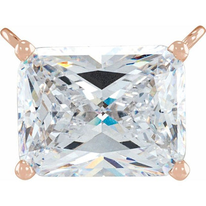 14K Yellow 1/3 CT Lab-Grown Necklace Center