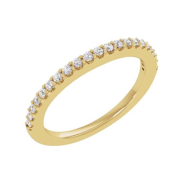 14K Yellow 1/4 CTW Lab-Grown Diamond Matching Band