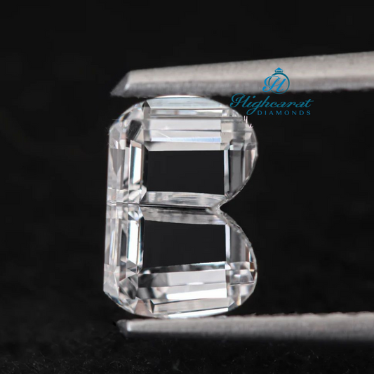 Alphabet B Shape White Colorless Diamond, Unique Elegant Prefect  Antique Statement Diamond Use For Pendant