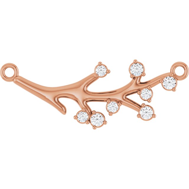 14K White 1/5 CTW Lab-Grown Diamond Branch Necklace Center