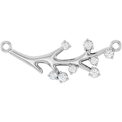14K White 1/5 CTW Lab-Grown Diamond Branch Necklace Center
