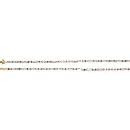 14K Yellow 11 3/4 CTW Lab-Grown Diamond Line 16" Necklace