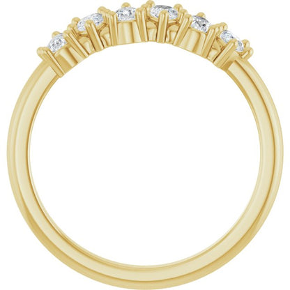 14K Yellow 5/8 CTW Lab-Grown Diamond Anniversary Band