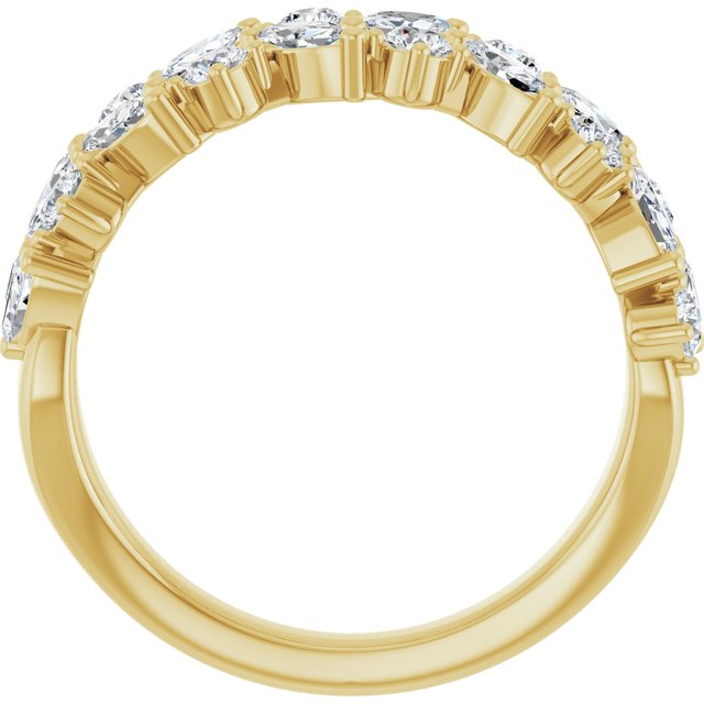14K Yellow 1 1/3 CTW Lab-Grown Diamond Anniversary Band