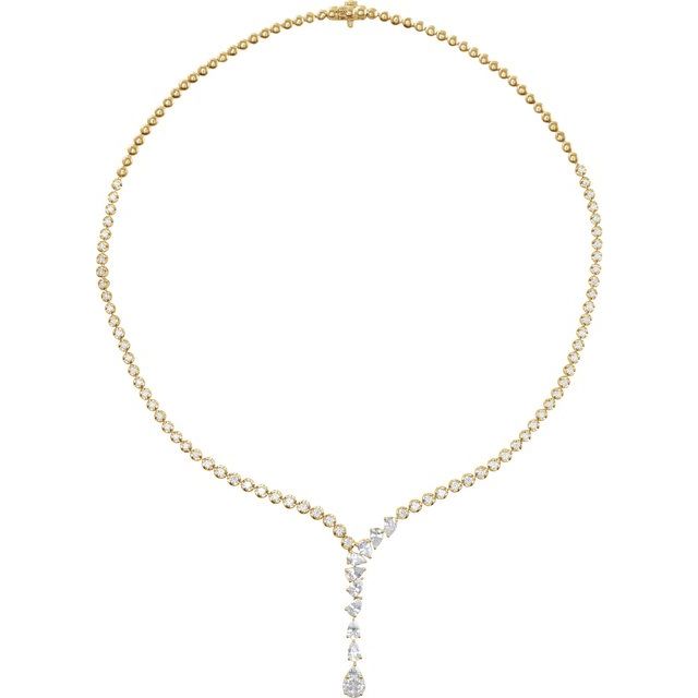 14K Yellow 5 1/2 CTW Lab-Grown Diamond 16 1/2" Necklace