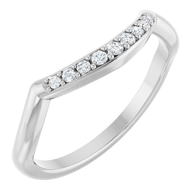 14K Rose 1/10 CTW Lab-Grown Diamond Matching Band