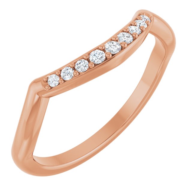 14K Rose 1/10 CTW Lab-Grown Diamond Matching Band