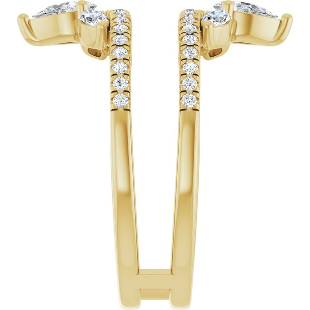 14K Yellow 1 CTW Lab-Grown Diamond Ring Guard