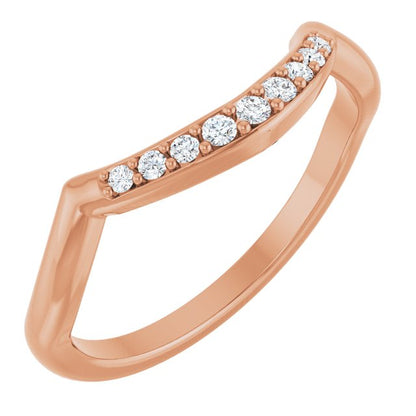 14K Rose 1/10 CTW Lab-Grown Diamond Matching Band