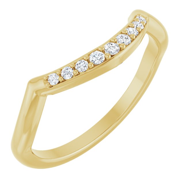 14K Rose 1/10 CTW Lab-Grown Diamond Matching Band