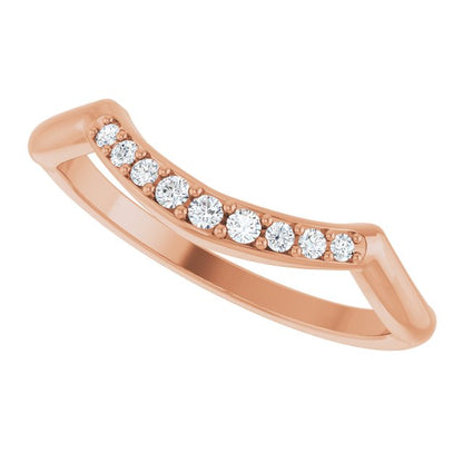 14K Rose 1/10 CTW Lab-Grown Diamond Matching Band