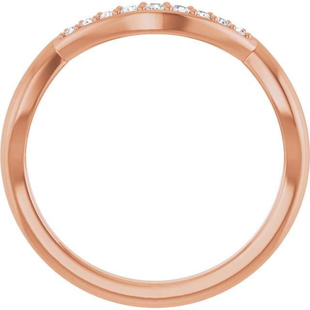 14K Rose 1/10 CTW Lab-Grown Diamond Matching Band