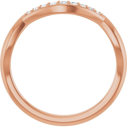 14K Rose 1/10 CTW Lab-Grown Diamond Matching Band