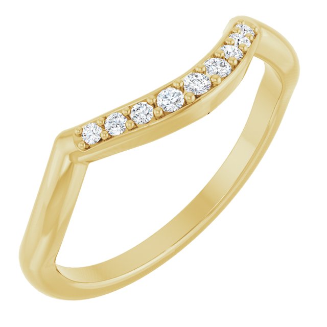 14K Rose 1/10 CTW Lab-Grown Diamond Matching Band