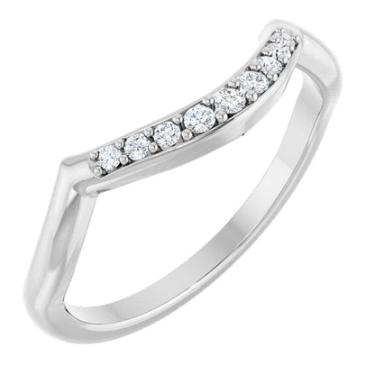 14K Rose 1/10 CTW Lab-Grown Diamond Matching Band