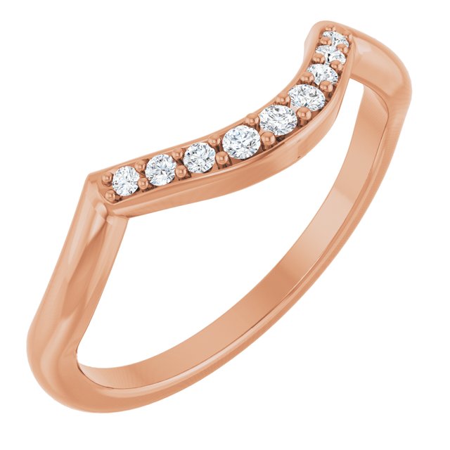 14K Rose 1/10 CTW Lab-Grown Diamond Matching Band