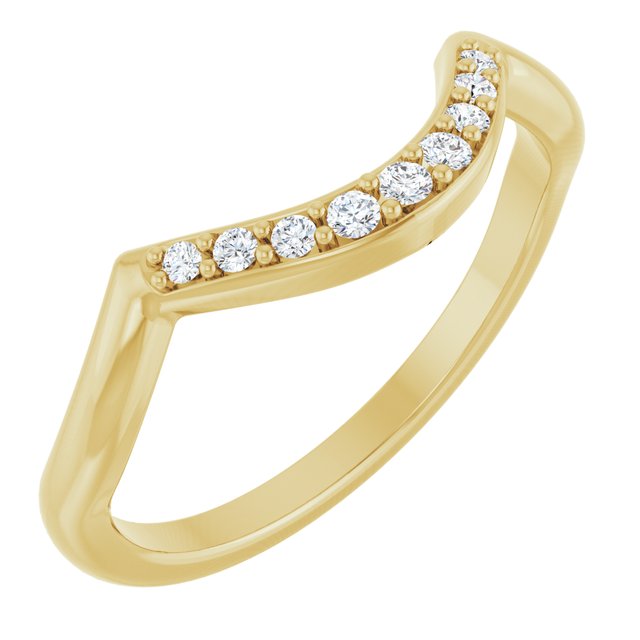 14K Rose 1/10 CTW Lab-Grown Diamond Matching Band