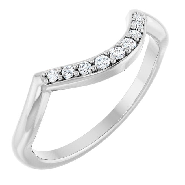 14K Rose 1/10 CTW Lab-Grown Diamond Matching Band