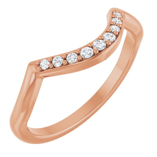 14K Rose 1/10 CTW Lab-Grown Diamond Matching Band