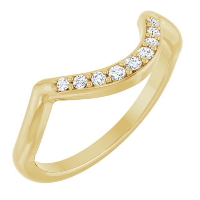 14K Rose 1/10 CTW Lab-Grown Diamond Matching Band