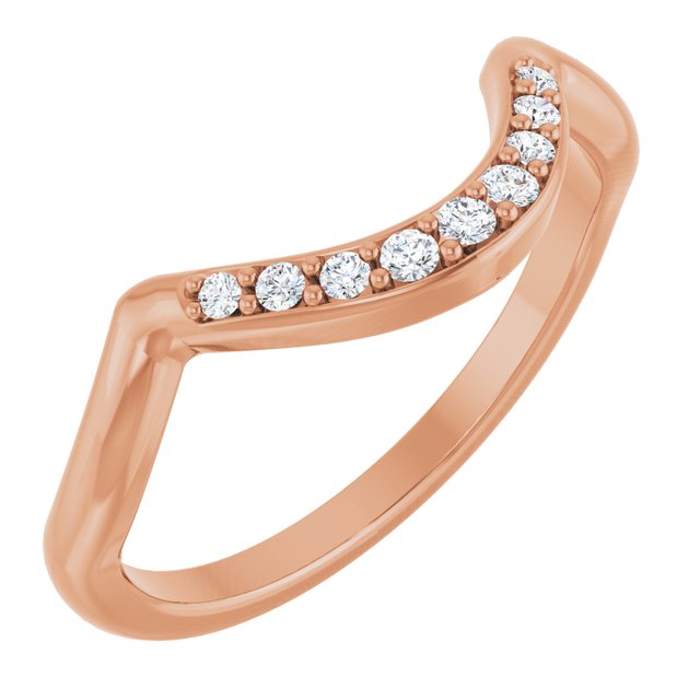14K Rose 1/10 CTW Lab-Grown Diamond Matching Band
