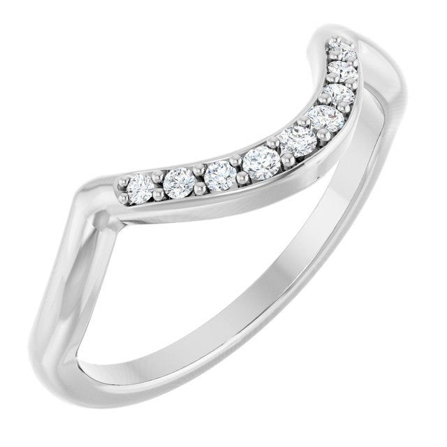 14K Rose 1/10 CTW Lab-Grown Diamond Matching Band