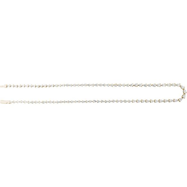 14K Yellow 10 CTW Lab-Grown Diamond Line 16" Necklace