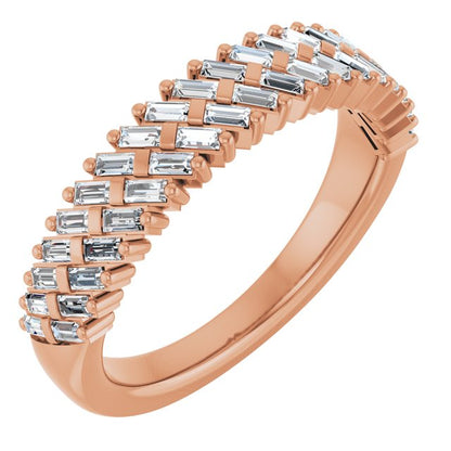 14K Yellow 3/4 CTW Lab-Grown Diamond Anniversary Band