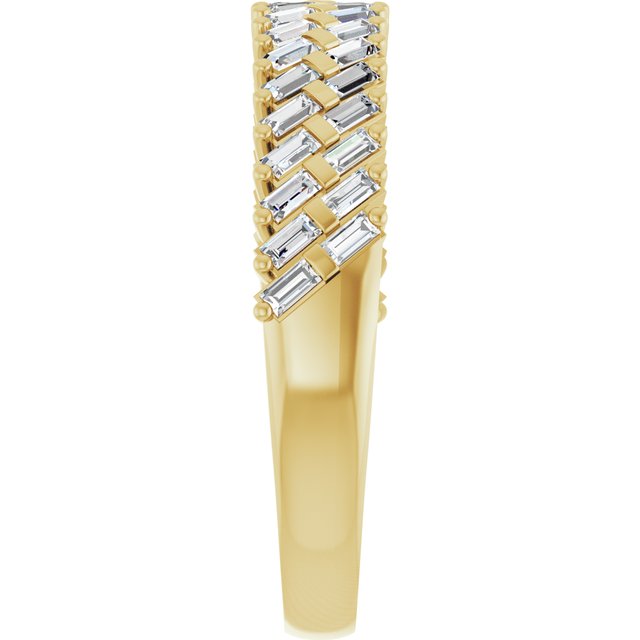 14K Yellow 3/4 CTW Lab-Grown Diamond Anniversary Band
