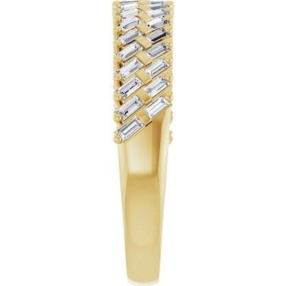 14K Yellow 3/4 CTW Lab-Grown Diamond Anniversary Band