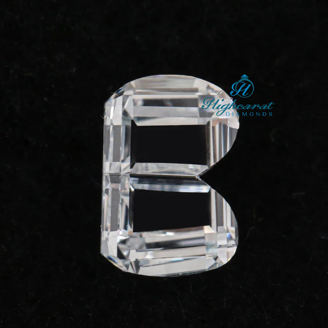 Alphabet B Shape White Colorless Diamond, Unique Elegant Prefect Antique Statement Diamond Use For Pendant