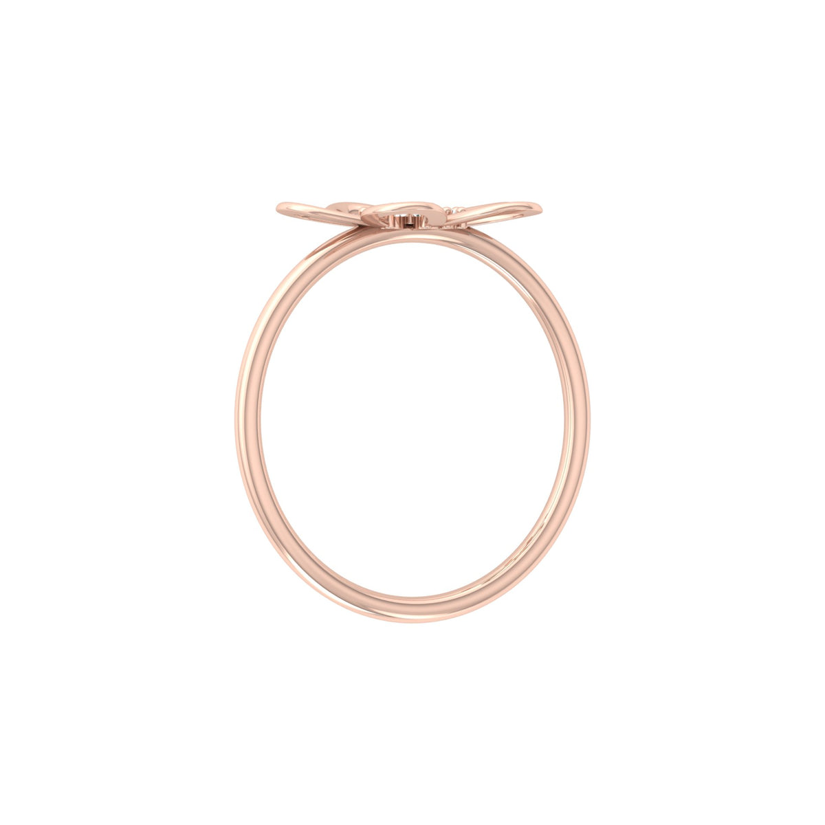 14K Solid Gold Round Cut Gold Floral Light Weight Ring Perfect Gift For Your Love - HIGHCARAT DIAMONDS