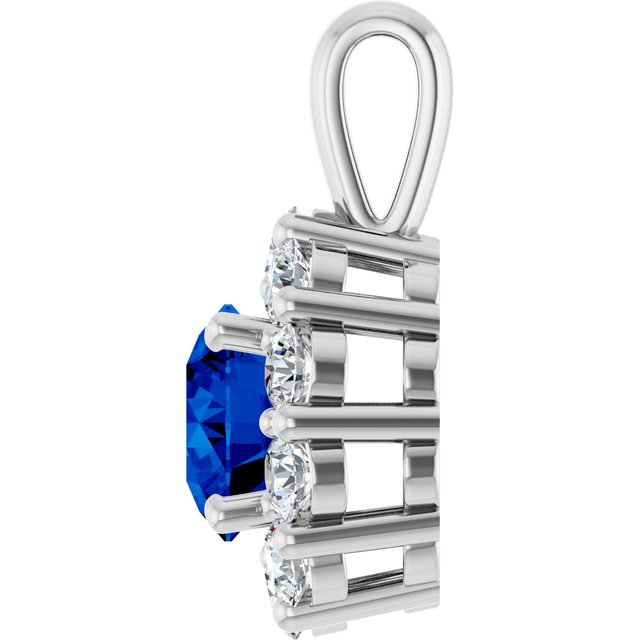 14k-white-lab-grown-blue-sapphire-&-1/2-ctw-natural-diamond-pendant