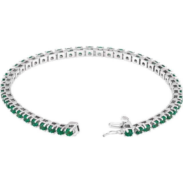 14k-white-lab-grown-emerald-line-7"-bracelet