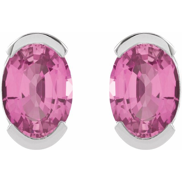 14k-white--lab-grown-pink-sapphire-stud-earrings