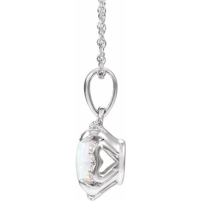 14k-white-lab-grown-white-opal-&-.04-ctw-natural-diamond-18"-necklace