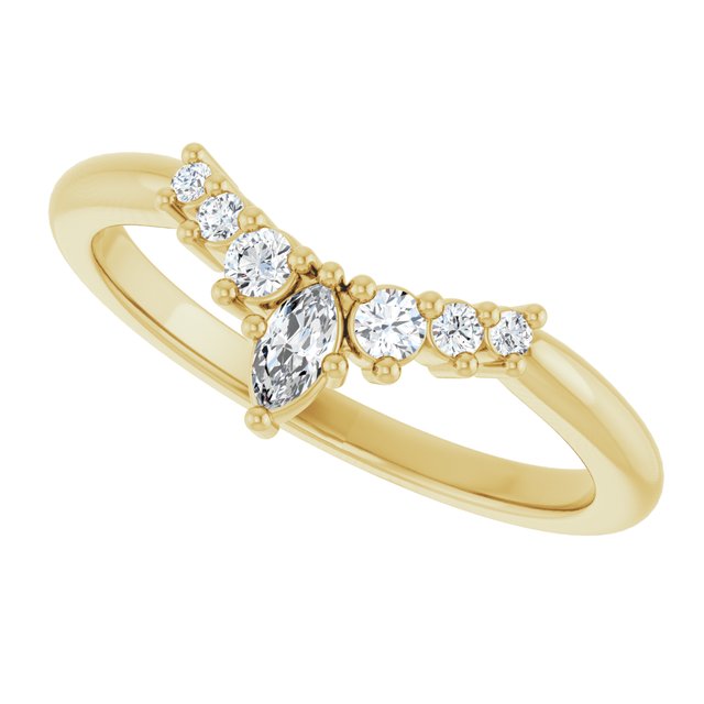 14k-yellow-1/6-ctw-lab-grown-diamond-contour-band