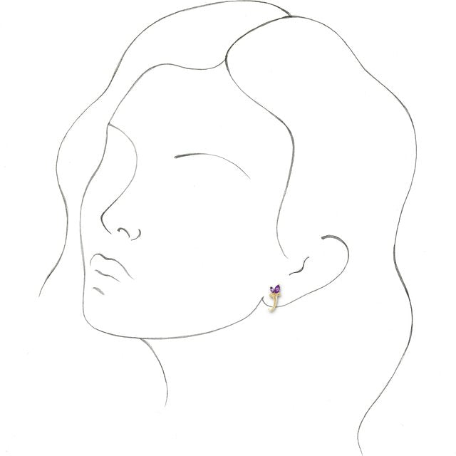 14k-yellow-lab-grown-alexandrite-floral-j-hoop-earrings
