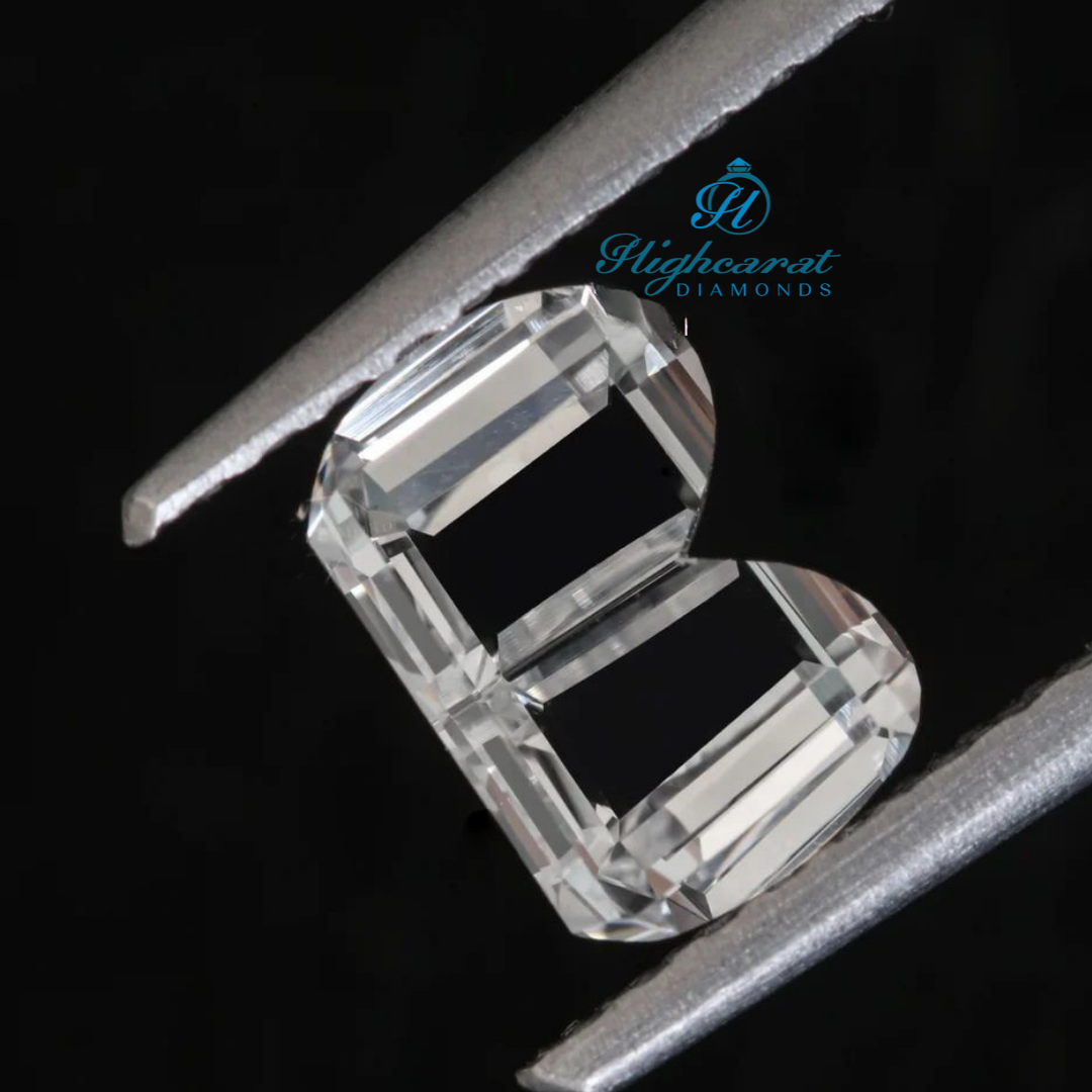 Alphabet B Shape White Colorless Diamond, Unique Elegant Prefect Antique Statement Diamond Use For Pendant