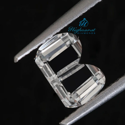 Alphabet B Shape White Colorless Diamond, Unique Elegant Prefect  Antique Statement Diamond Use For Pendant