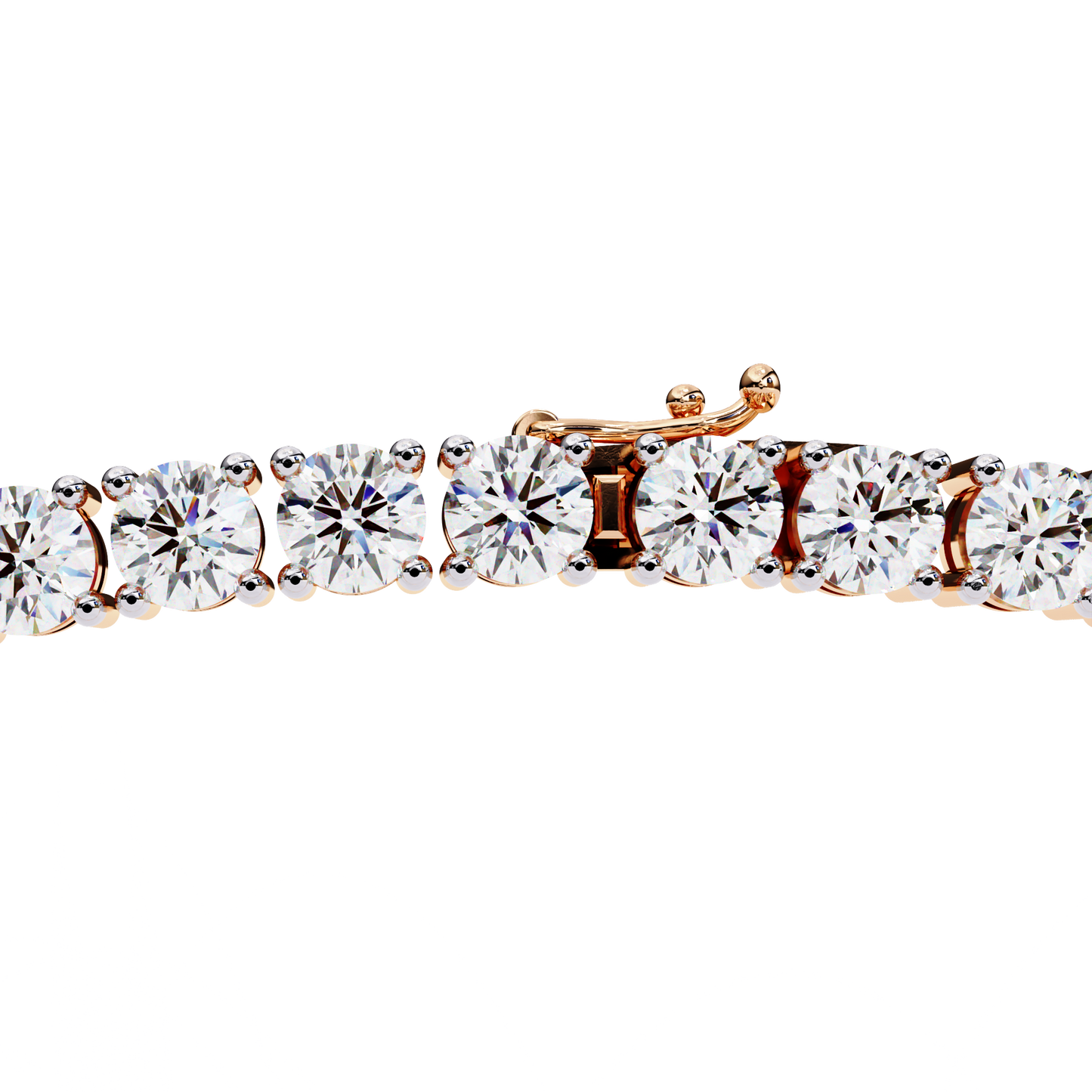17.54 Ct Round Cut Lab Grown Prong Set Elegant Minimalist Vintage Chain Tennis Necklace For Her - HIGHCARAT DIAMONDS