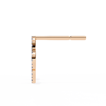 Round Cut Diamond Cluster Dainty Classic  Antique Handmade Screw Back Wedding Stud Earring For Her