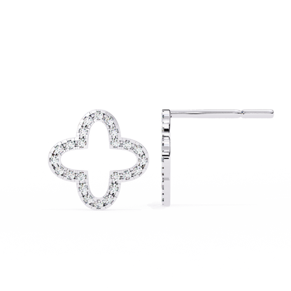 Round Cut Diamond Cluster Dainty Classic  Antique Handmade Screw Back Wedding Stud Earring For Her