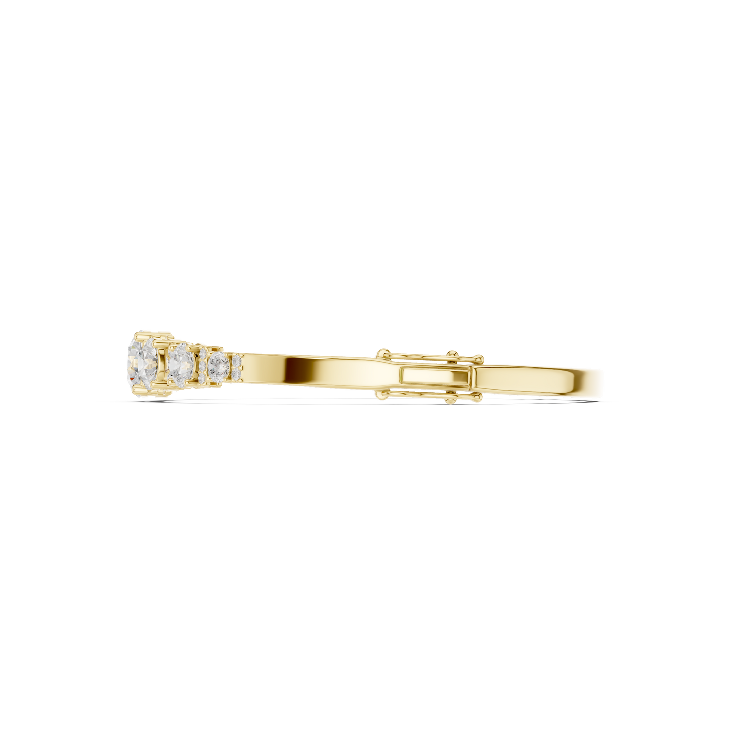 18k Solid Rose Gold 5.40CT Round Cut Lab Grown Diamond Wedding Bracelet - HIGHCARAT DIAMONDS