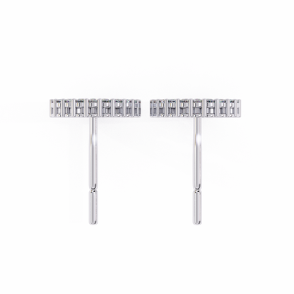 Round Cut Lab Grown Diamond Circle Shape Antique Delicate Prong Set Bridesmaid Stud Earring Gift For Women's