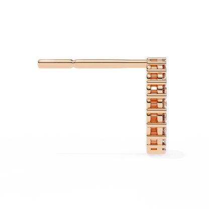 Round Cut Lab Grown Diamond Circle Shape Antique Delicate Prong Set Bridesmaid Stud Earring Gift For Women's