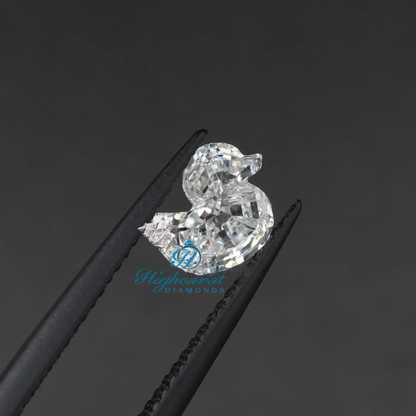 Elegant Duck Shape Loose Lab Grown Diamond, Sparkling Antique Minimalist Cluster Diamond Use For Pendant