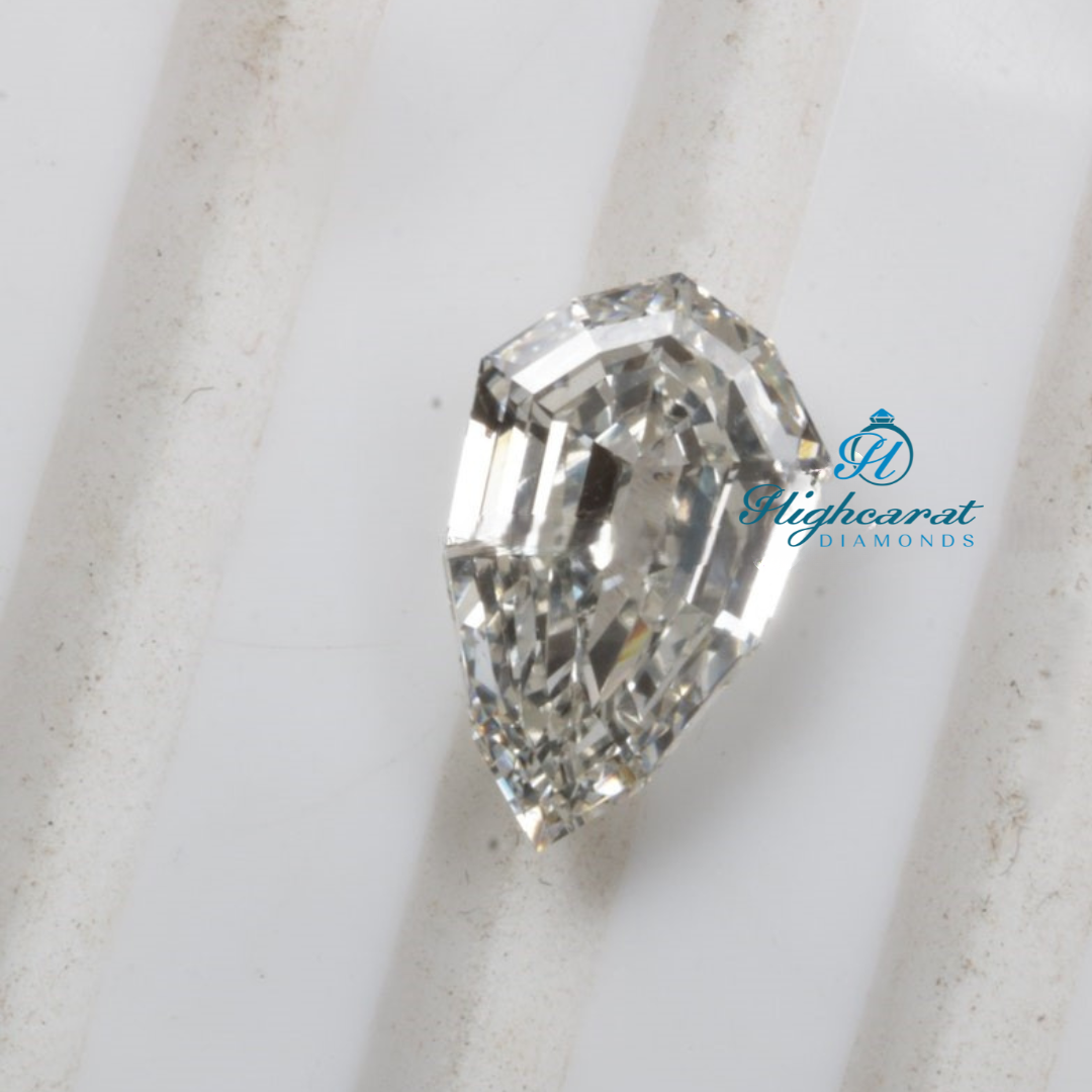Pear Step Cut Antique Diamond, Dainty Minimalist White Colorless Lab Grown Loose Perfect Diamond Use For Necklace